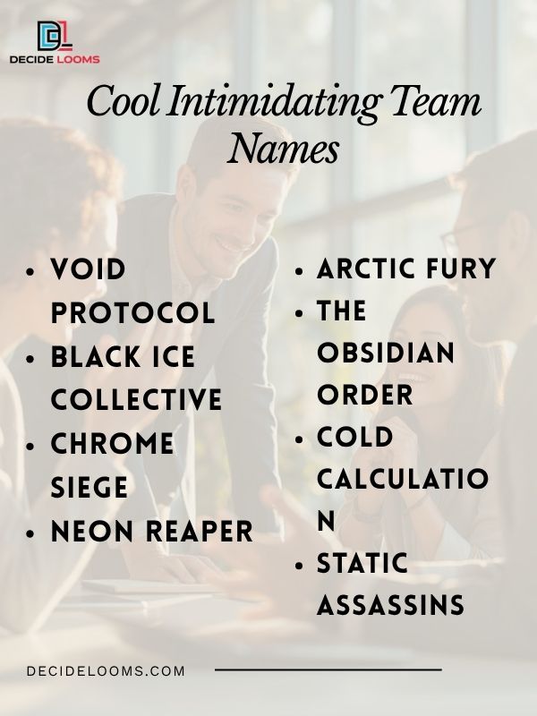 Cool Intimidating Team Names